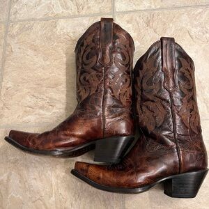 Brown Leather Cowboy Boots women’s vintage Corral